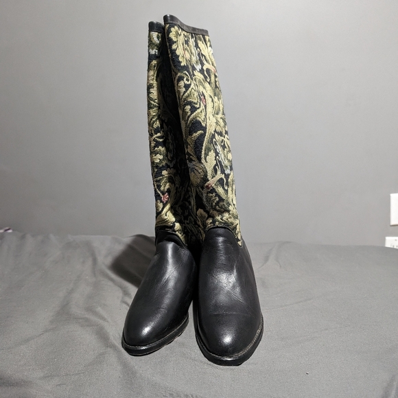 NWT Vintage Seychelles Paisley Tapestry with black leather knee high boots - Picture 14 of 15